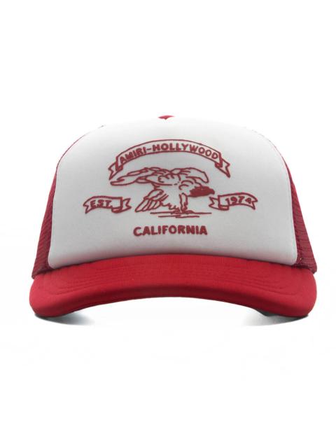 AMIRI AMIRI EAGLE TRUCKER HAT - RED ROSE