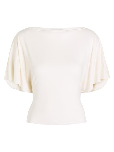Reformation Reformation Avery Waist-tie Stretch-jersey top