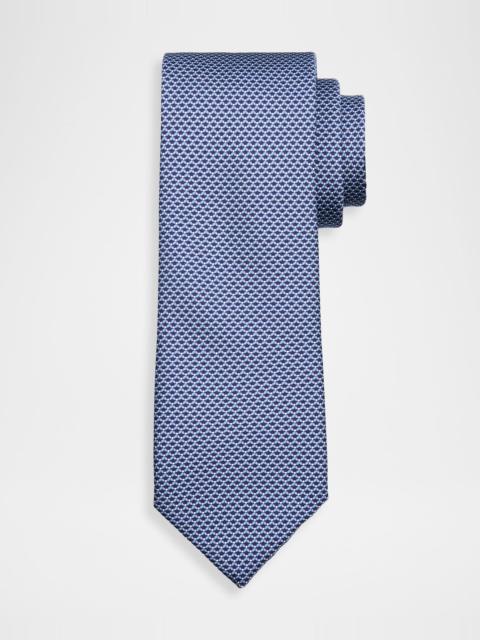 Brioni Men & apos;s Micro Print Silk Jacquard Tie
