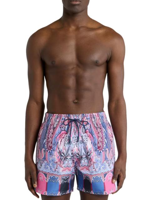 Etro SWIMSUIT WITH PLACED FLORAL PAISLEY PRINT