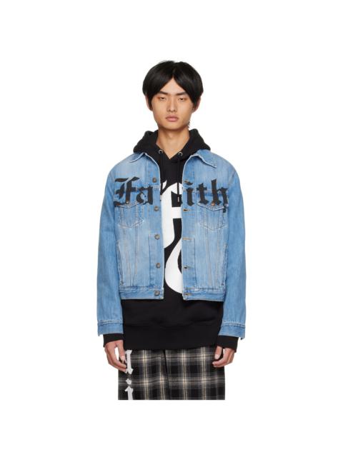 Faith Connexion Blue Print Denim Jacket