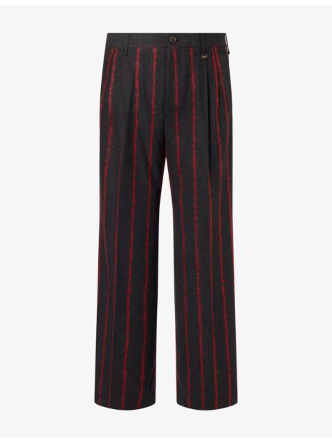 Vivienne Westwood Rafael Striped Wide-Leg Wool Trousers