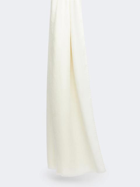 Max Mara PALMETI Jacquard wool and silk yarn stole - IVORY