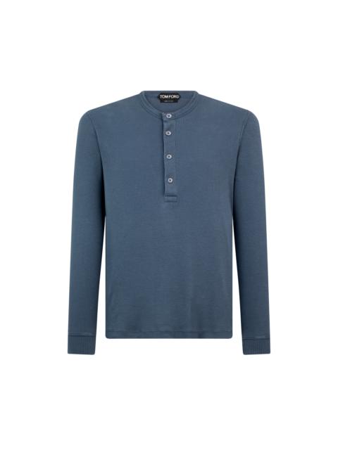 TOM FORD LYOCELL COTTON RIB HENLEY