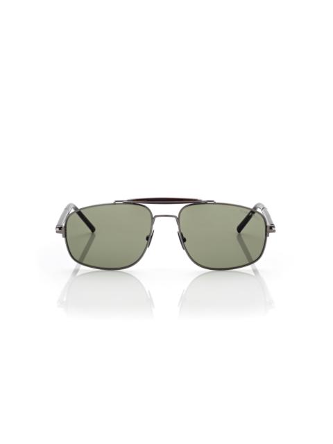 TOM FORD TITANIUM AND HORN NAVIGATOR SUNGLASSES