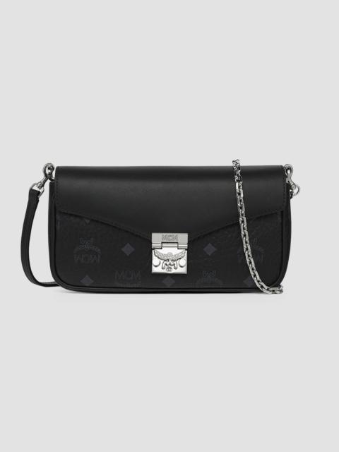 MCM Women's Mini Tracy Visetos Canvas & Leather Crossbody Bag - Black