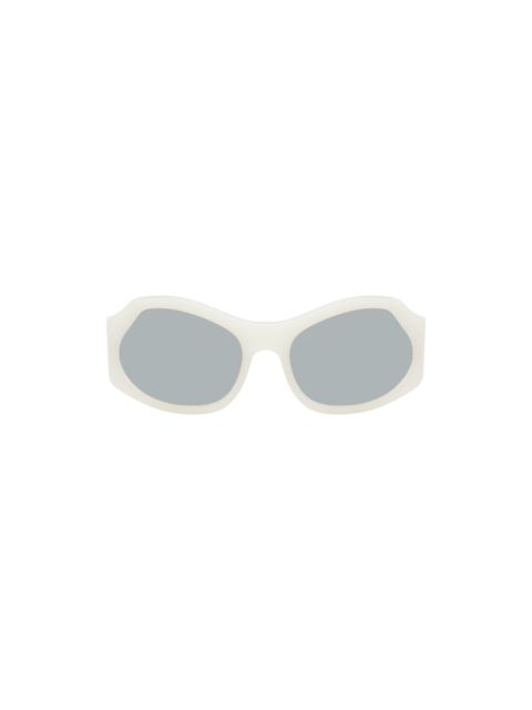 White Round Sunglasses