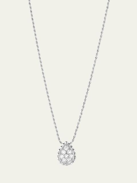 Boucheron Serpent Boheme Extra Small Diamond Pendant Necklace in White Gold