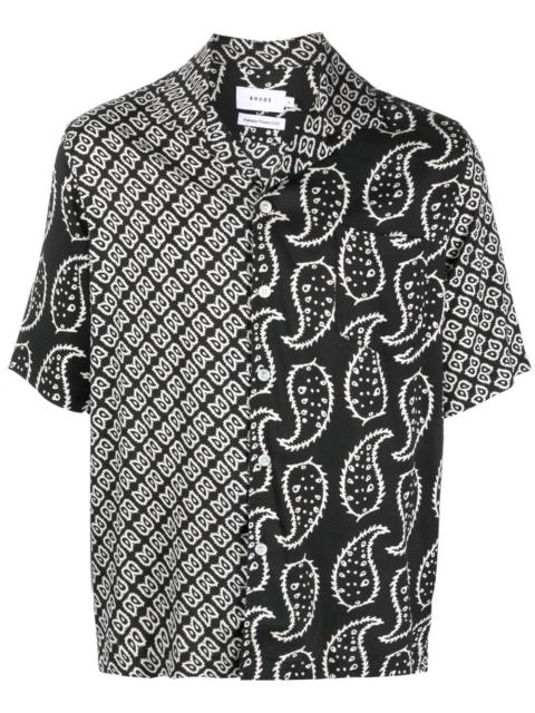 Rhude Rayon Bandana Button-Up Shirt "White"