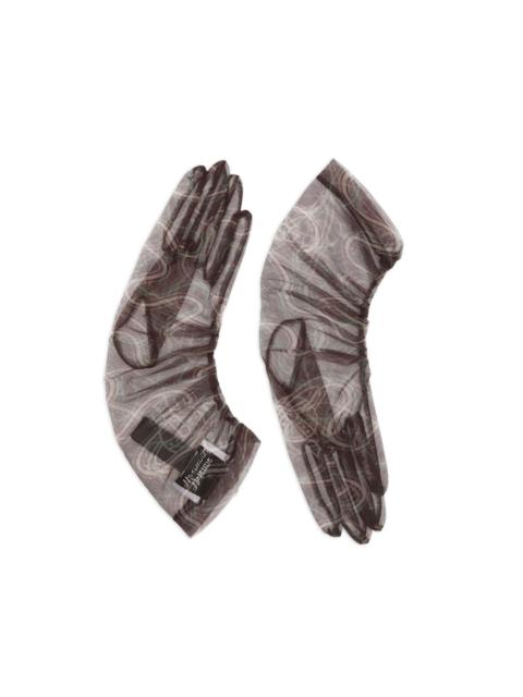 Vivienne Westwood printed tulle gloves