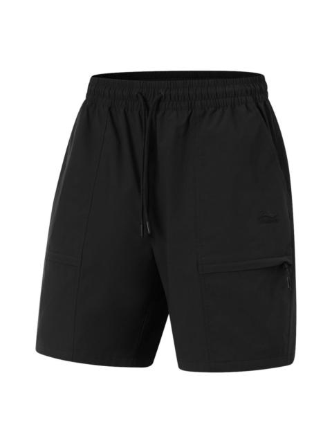 Li-Ning Li-Ning Logo Waterproof Loose Fit Shorts 'Black' AKSU533-3