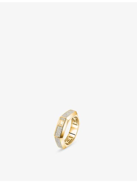 MESSIKA Moderniste Medium Pave 18ct Gold And 0.35ct Diamond Ring