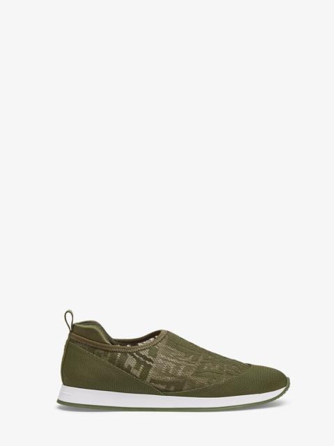 FENDI Green fabric sneakers