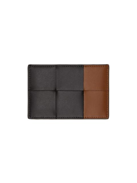 Bottega Veneta Brown & Tan Cassette Credit Card Holder