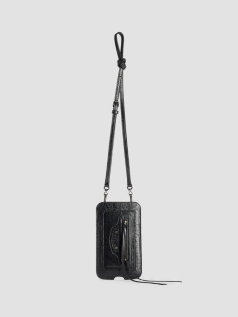 BALENCIAGA Women's Le City Vertical Phone Holder - Black