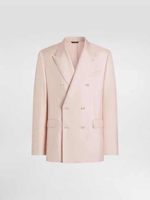 Dolce & Gabbana Sicilia light double-breasted silk twill jacket
