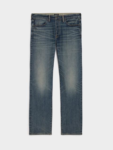 TODD SNYDER Straight Japanese Selvedge Stretch Jean in Worn Wash