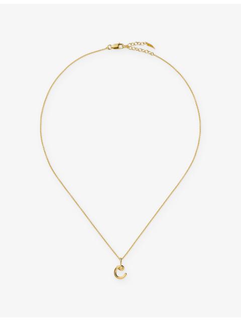 MISSOMA Curly Molten Mini Initial C 18ct Gold Vermeil Necklace