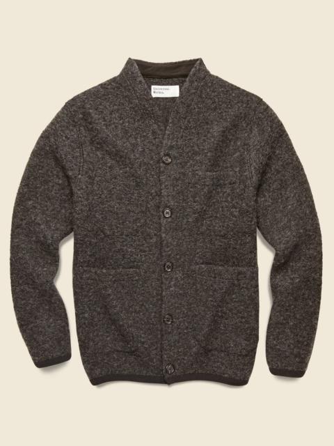 Universal Works Wool Fleece Cardigan - Brown