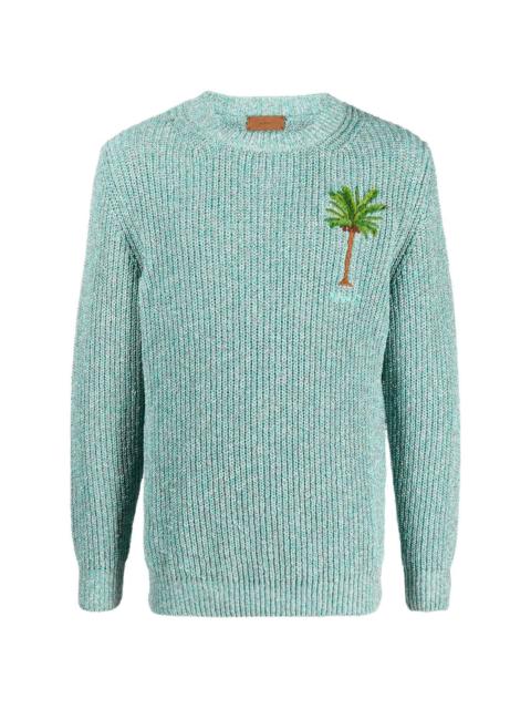 Palm Tree embroidered jumper