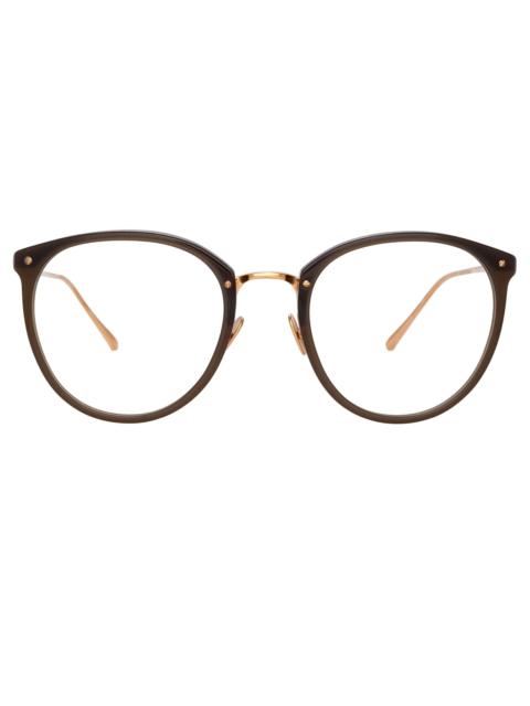 LINDA FARROW Calthorpe Optical Frame in Mocha
