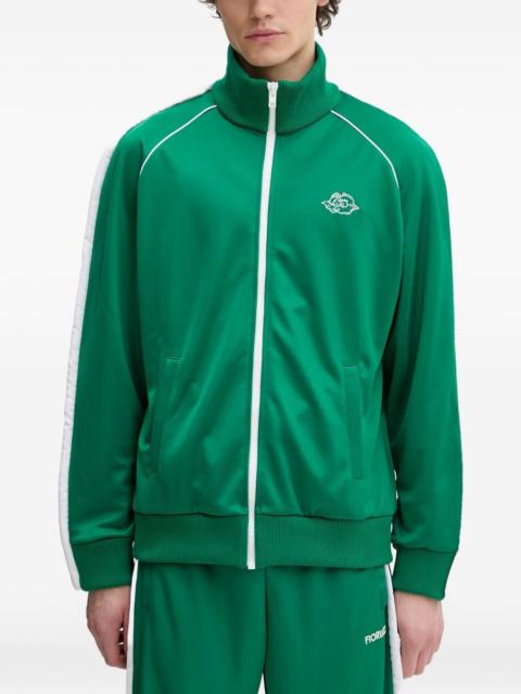 FIORUCCI embroidered stripe zipped top