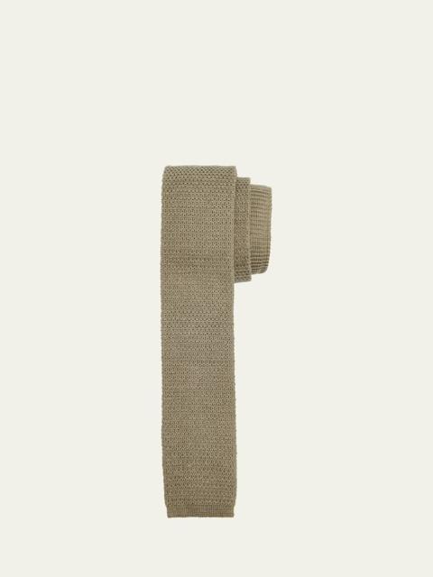 ZEGNA Men's Linen Knitted Tie