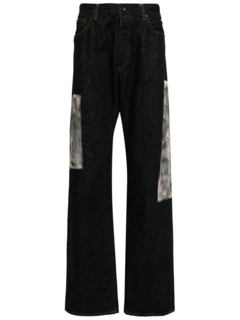 Yohji Yamamoto panelled straight-leg jeans