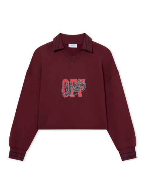 Off-White Off College Crop Polo Crewneck