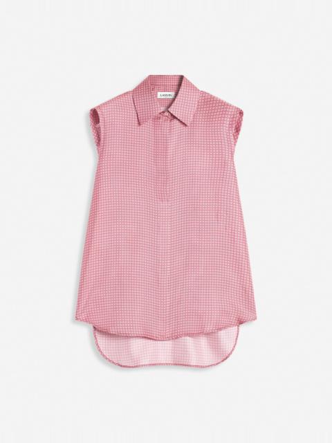Lanvin OVERSIZED PRINTED SLEEVELESS SHIRT