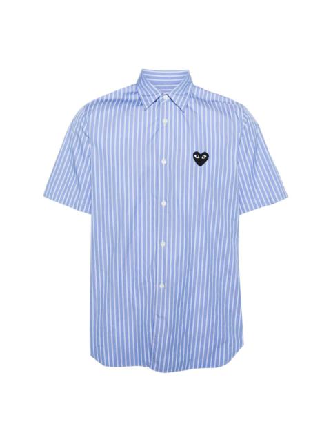 Comme des Garçons PLAY Heart-patch striped shirt