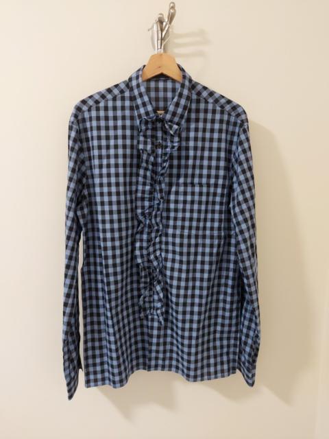 Prada FW13 AW13 Detachable Ruffle Gingham Checkered Shirt ...