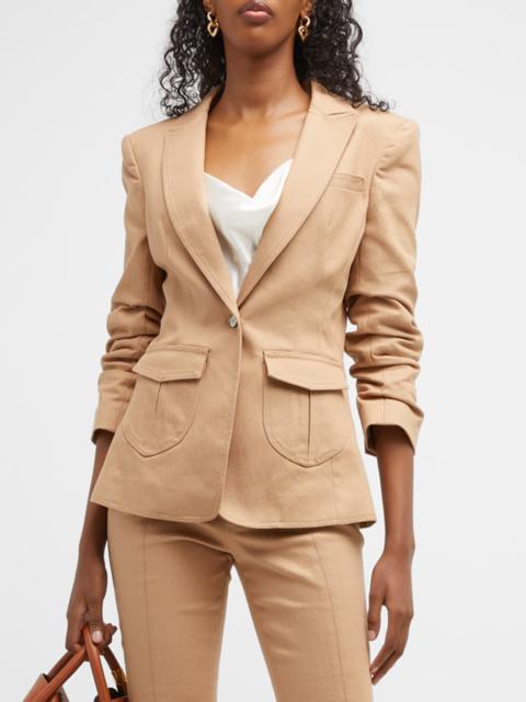 Cinq à Sept Louisa Ruched-Sleeve Jacket