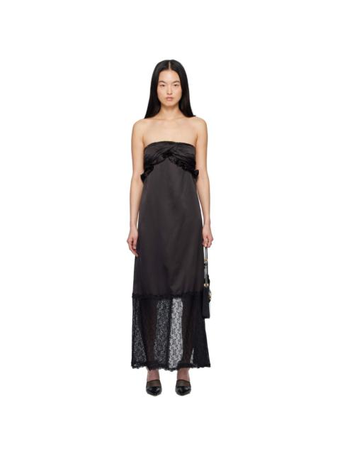 【関税込み】Kika Vargas ブラック Alicia ミニドレス KIKA VARGAS Black Alicia Minidress | REVERSIBLE