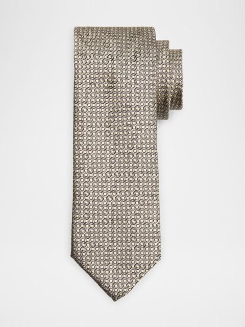 Canali Men's Textured Dot Silk Tie