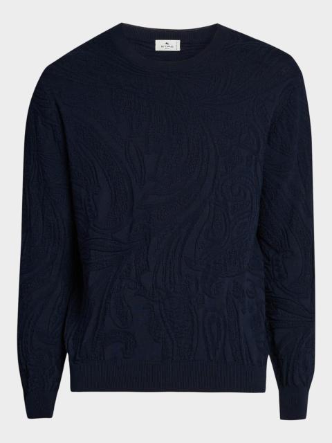 Etro Men's Roma Textural Cotton Knit Sweater