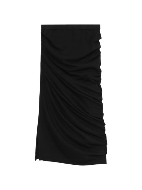 ruched jersey pencil skirt