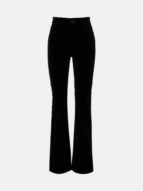 NILI LOTAN Joan cotton velvet straight pants