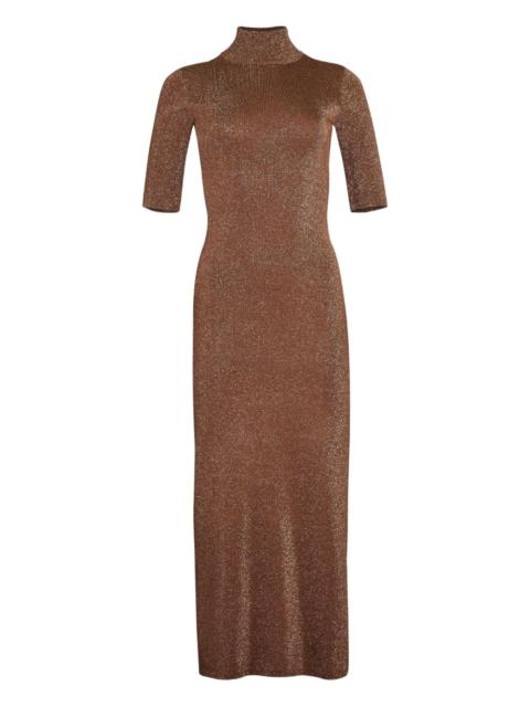 RETROFÊTE Maribel high-neck shimmer dress