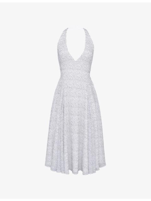 House of CB Solada floral-pattern woven midi dress