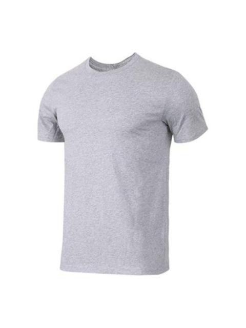 Nike Men's Nike Solid Color Cotton Round Neck Short Sleeve Gray T-Shirt AJ1159-063