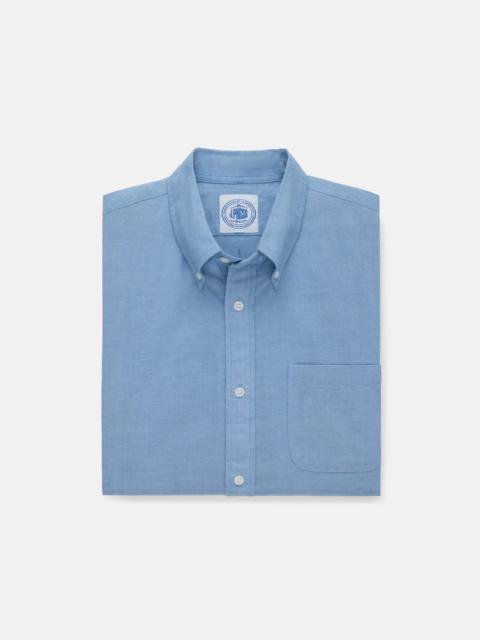 J. PRESS SHORT SLEEVE CHAMBRAY SPORT SHIRT - CLASSIC FIT