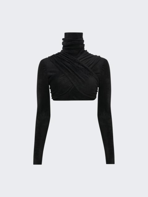 Alaïa Draped Blouse Black
