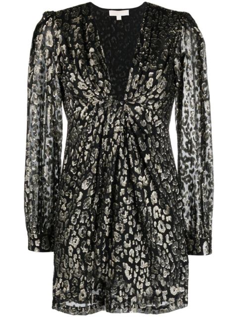 MICHAEL KORS leopard jacquard mini dress