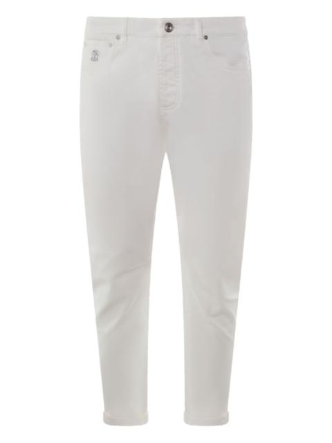 Brunello Cucinelli logo-patch jeans