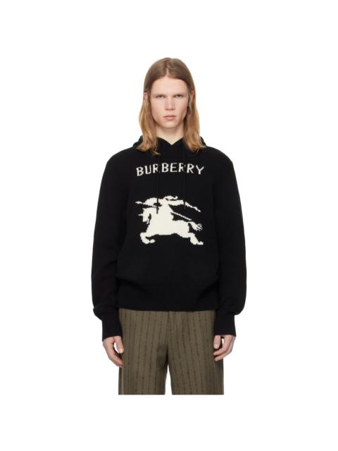 Burberry Black EKD Wool Cashmere Hoodie