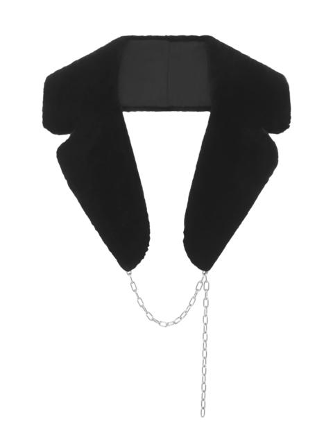 GABRIELA HEARST Demeter Coat Collar in Black Recycled Fur