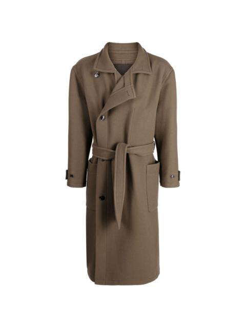 Lemaire wrap belted wool coat
