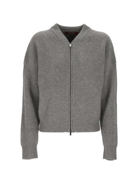 Max Mara ribbed-knit zip-up cardigan