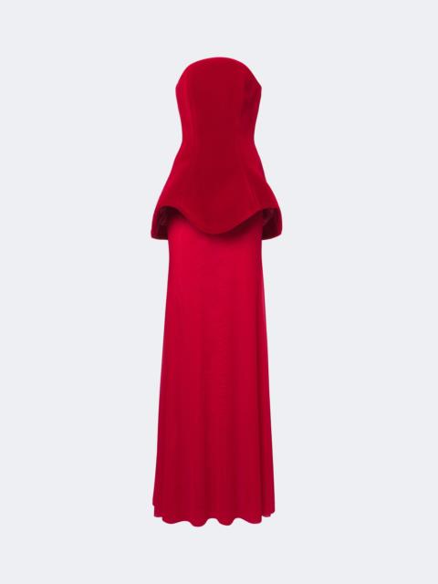 David Koma Peplum strapless gown